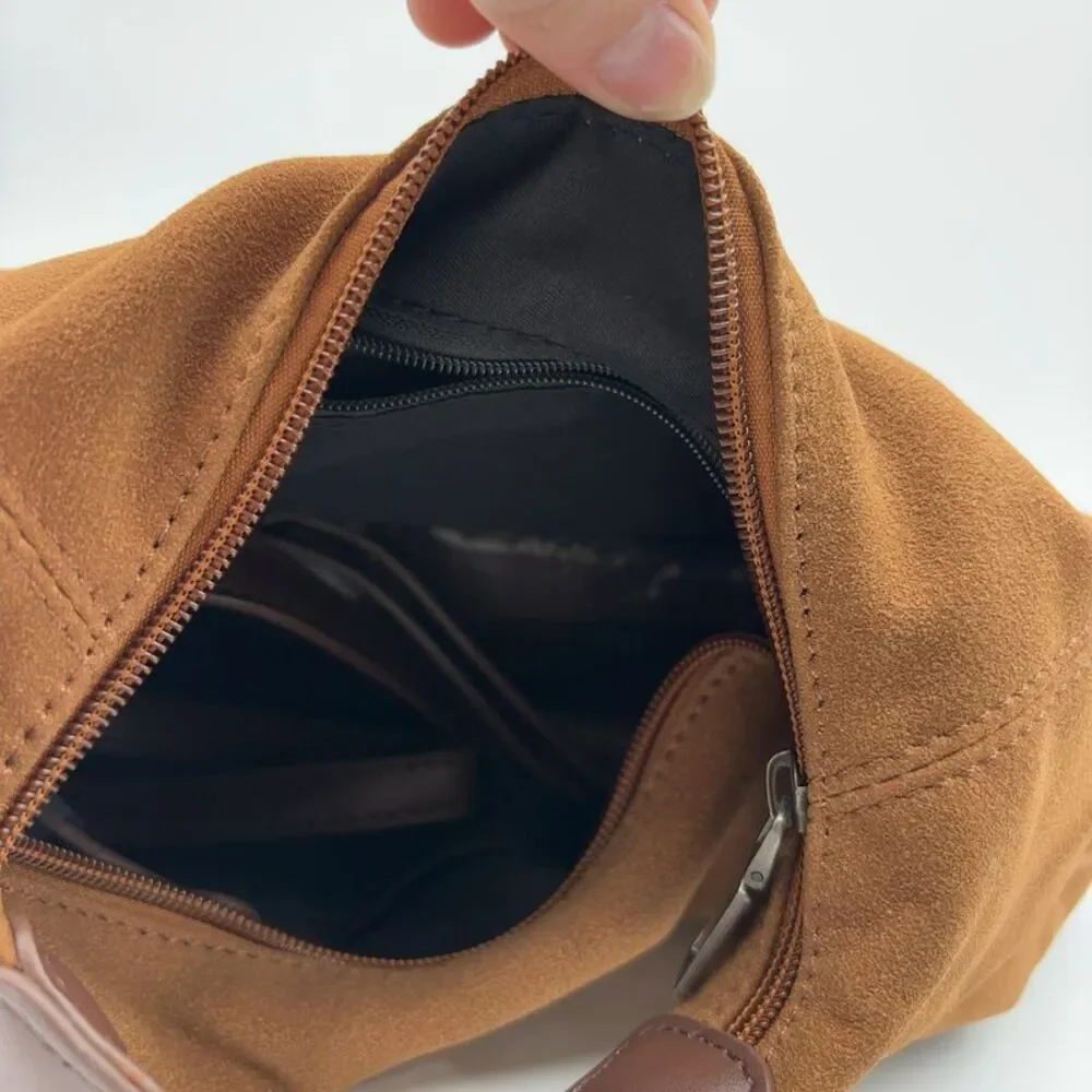 Boutique Shoulder Hobo Bag in Brown